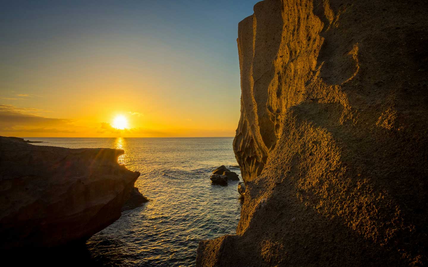 Sunset over the coast, Tenerife
