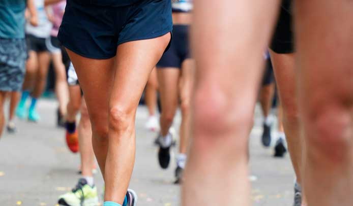 Runner exploring body awareness and Spinal Flow